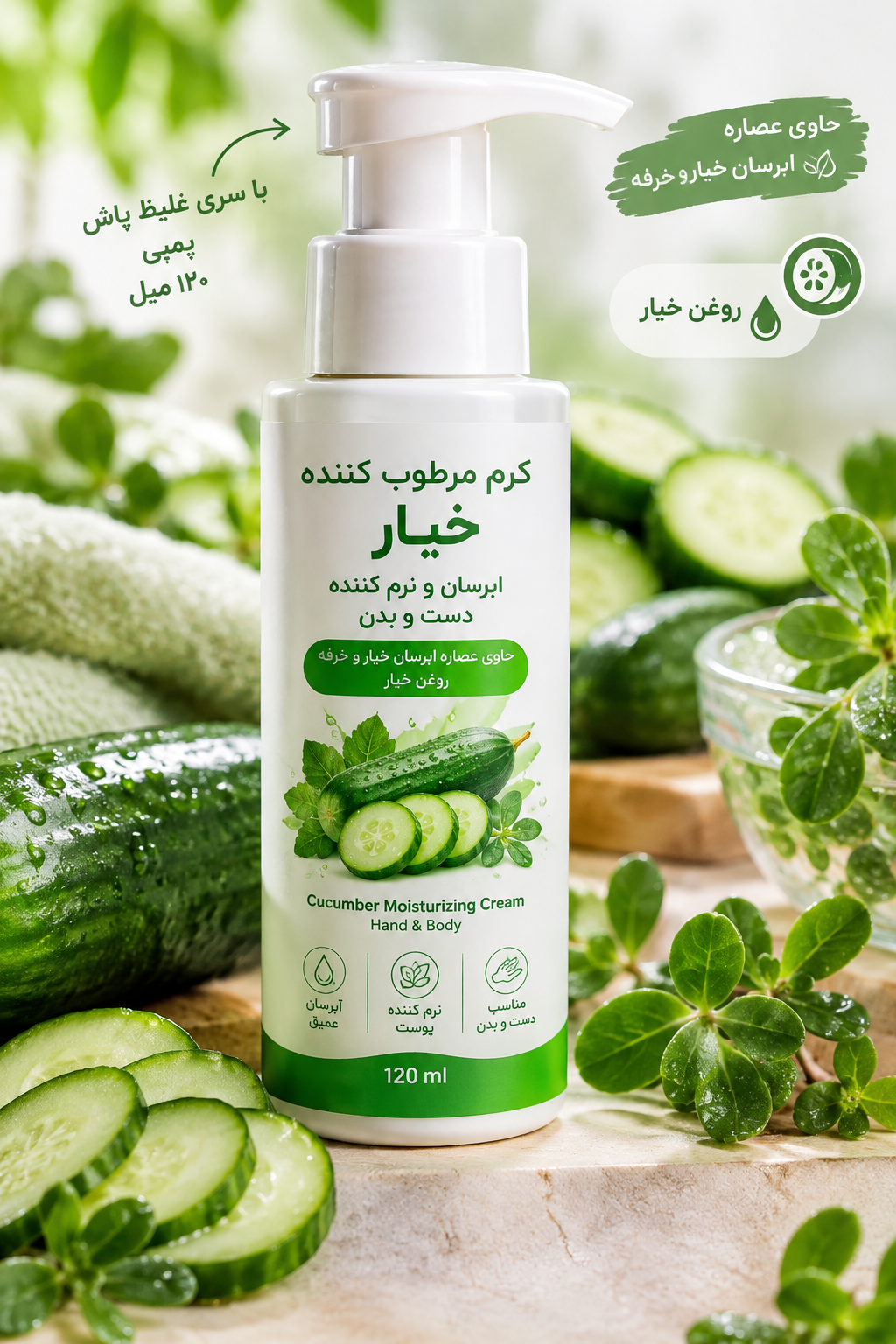کرم مرطوب کننده خیار